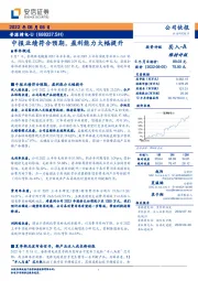中报业绩符合预期，盈利能力大幅提升