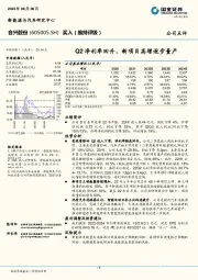 Q2净利率回升，新项目高增逐步量产