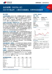 2022年中报点评：二期项目进展顺利，单季净利再创新高