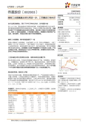 越南工业园奠基全球化再进一步，工艺精进订单向好