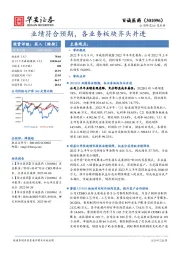 业绩符合预期，各业务板块齐头并进