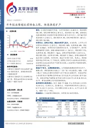 半年报业绩超此前预告上限,快速推进扩产