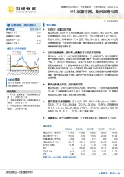 H1业绩亏损，新兴业务可期