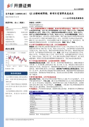 公司信息更新报告:Q2业绩略超预期,新项目有望带来高成长