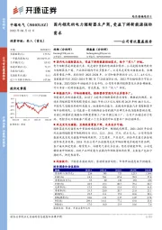 公司首次覆盖报告：国内领先的电力熔断器生产商，受益下游新能源强劲需求