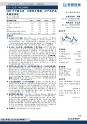2022年中报点评:业绩符合预期,扩产能扩品类持续推进