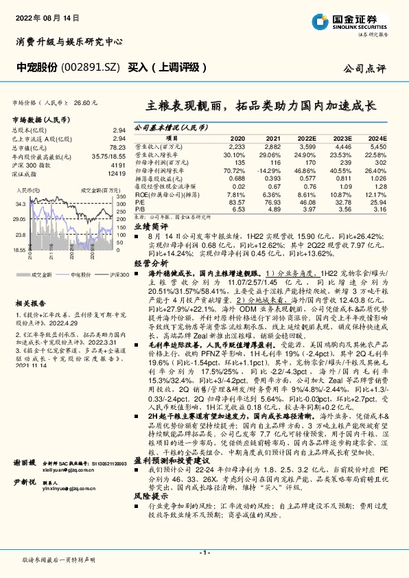主粮表现靓丽，拓品类助力国内加速成长