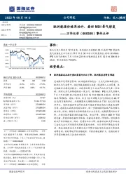 事件点评:欧洲能源价格再抬升,看好MDI景气修复