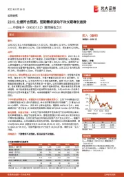 跟踪报告之三：22H1业绩符合预期，短期需求波动不改长期增长趋势