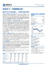 Q2医疗业务高速增长，并购规划顺利推进