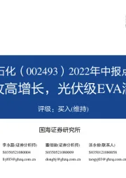 2022年中报点评：营收高增长，光伏级EVA满产