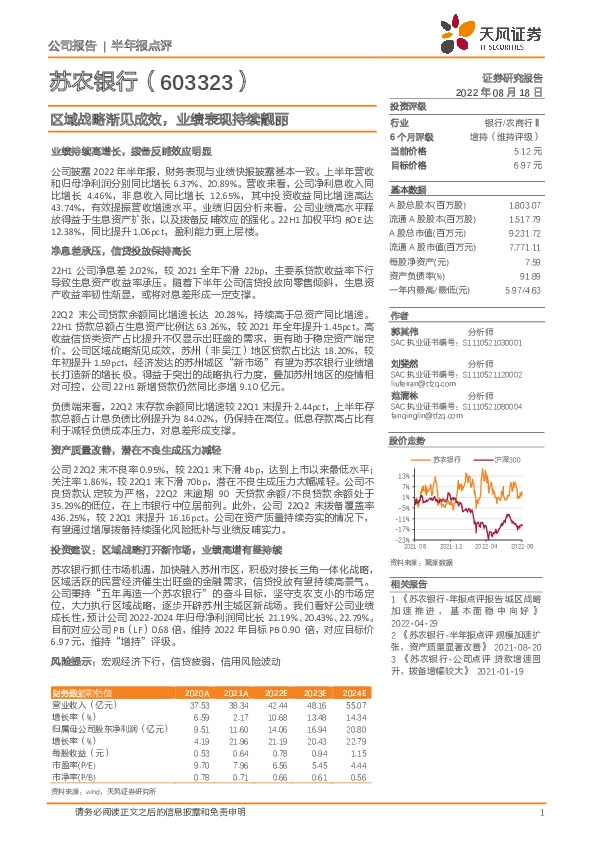 区域战略渐见成效，业绩表现持续靓丽
