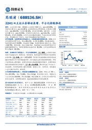 22H1双支柱业务驱动高增，平台化持续推进