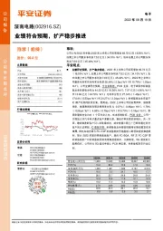 业绩符合预期,扩产稳步推进