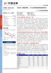 公司信息更新报告：2022H1业绩高增长，产品在新能源领域持续突破