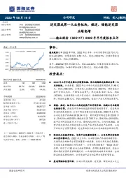 2022年半年度报告点评：逆变器成第一大业务板块，微逆、储能逆变器业绩高增