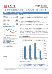 原材料涨价拖累业绩，短期扰动不改长期价值