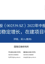 2022年中报点评:业绩持续稳定增长,在建项目有序推进