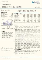 业绩符合预期，新能源扩产加码