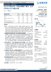 2022年中报点评：中速永磁推广顺利，在手订单充足H2放量可期