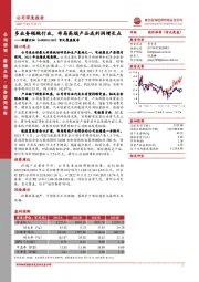 首次覆盖报告：多业务领跑行业，布局高端产品成利润增长点