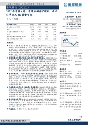 2022年中报点评：中速永磁推广顺利，在手订单充足H2放量可期