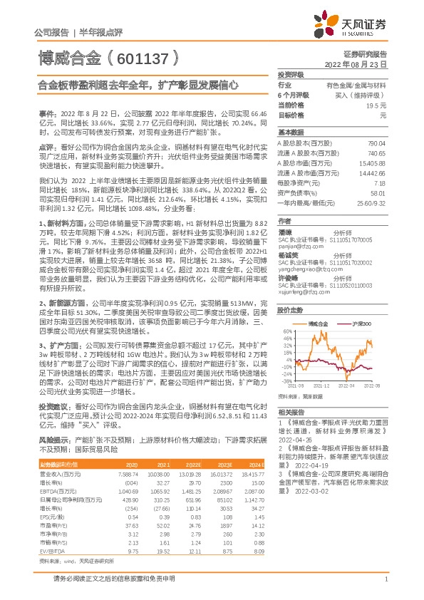合金板带盈利超去年全年，扩产彰显发展信心
