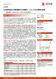 2022年半年报点评:风电等领域拉升顺酐酸酐衍生物需求,22H1公司业绩增长显著