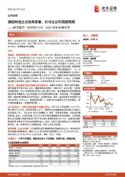 2022年半年报点评：调结构强主业效果显著，扣非主业利润超预期