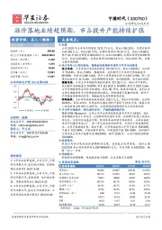 涨价落地业绩超预期，市占提升产能持续扩张
