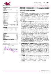 业绩符合预期，新能源产能逐步释放