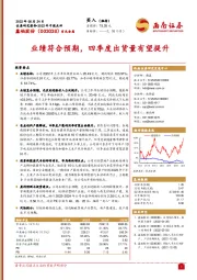 2022年中报点评：业绩符合预期，四季度出货量有望提升