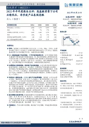 2022年半年度报告点评：高基数背景下公司业绩承压，非涉疫产品表现亮眼