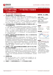 日月股份点评报告：中报业绩符合预期，下半年盈利能力有望修复