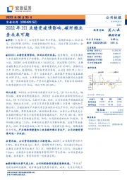 2022年H1业绩受疫情影响，碳纤维业务未来可期