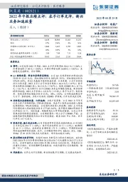 2022年中报业绩点评：在手订单充沛，新兴业务加速放量