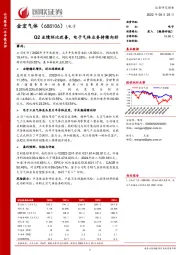 Q2业绩环比改善,电子气体业务持续向好