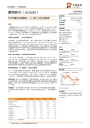 汽车轻量化拓展顺利,Q2或为公司业绩底部