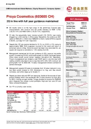 2Q in line with full year guidance maintained