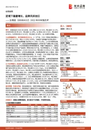 2022年半年报点评：逆境下稳健增长，品牌风采依旧