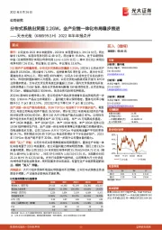 2022年半年报点评：分布式系统出货超2.2GW，全产业链一体化布局稳步推进