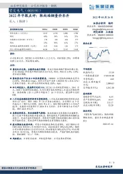 2022年中报点评：取向硅钢量价齐升