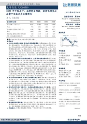 2022年中报点评：业绩符合预期，看好电动化大趋势下设备龙头业绩弹性