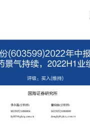 2022年中报点评：受益于农药景气持续，2022H1业绩大幅提升