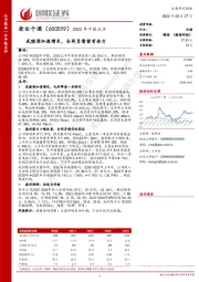2022年中报点评：武陵酒加速增长，合同负债留有余力