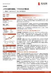 2022年中报点评：上半年业绩表现靓丽，下半年关注外需走势