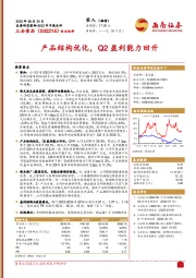 产品结构优化,Q2盈利能力回升