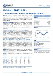 上半年业绩符合预期，结构优化+原料降温增厚公司盈利