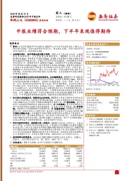 中报业绩符合预期,下半年表现值得期待