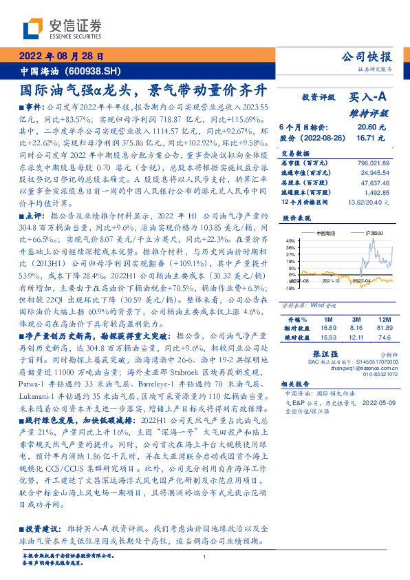 国际油气强α龙头，景气带动量价齐升